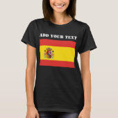 Spaans Vlag WK 2022 Football Voetbal T-shirt (Voorkant)