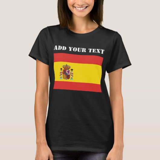 Spaans Vlag WK 2022 Football Voetbal T-shirt (Voorkant)