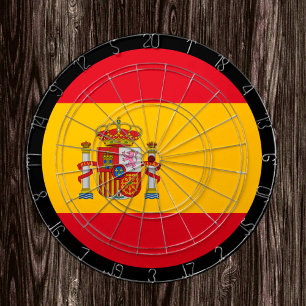 Spaans vlagdartboard en Spanje/spelraad Dartbord