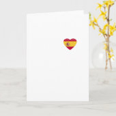 Spaans vlaggen hartkaartje Spanje Gift for Men & W Kaart (Gele Bloem)