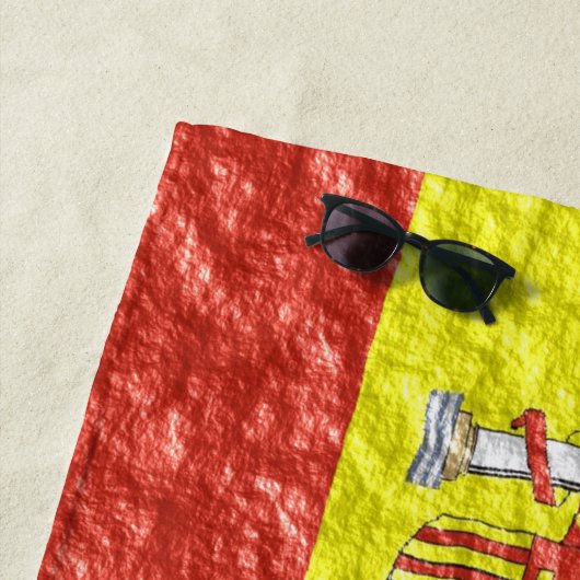 Spaans vlaggenontwerp strandlaken (In situ)