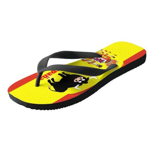 Spaans vlaggenontwerp voor bull teenslippers (Schuin)