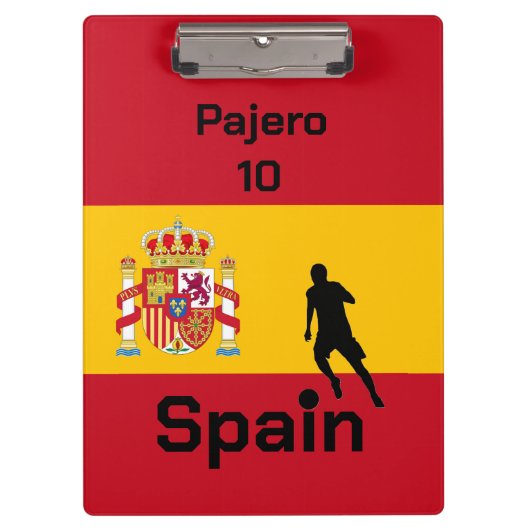 Spaans Voetbal, aanpasbaar Klembord (Voorkant)