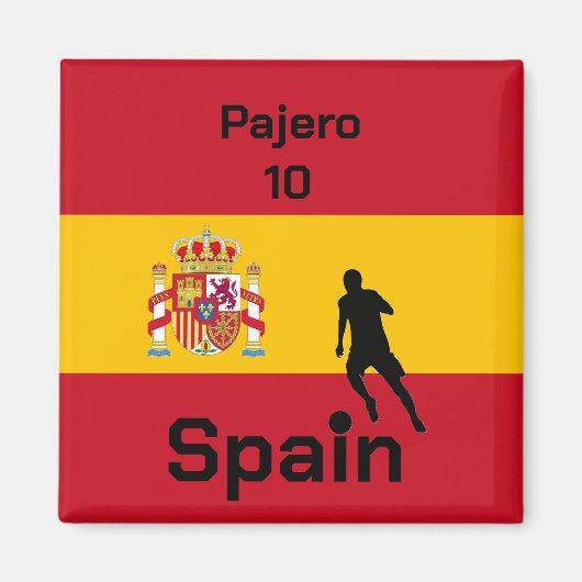 Spaans Voetbal, aanpasbaar Magneet (Voorkant)
