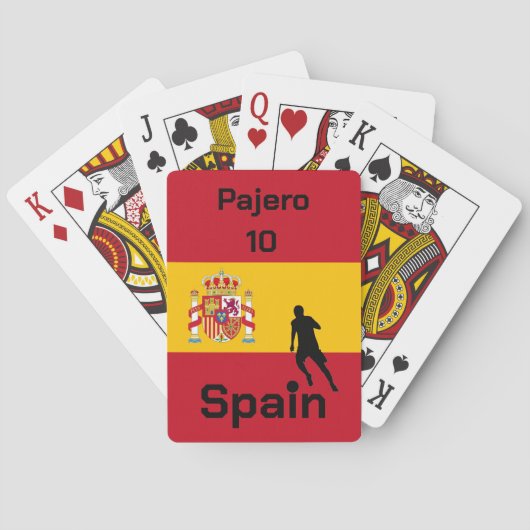 Spaans Voetbal, aanpasbaar Pokerkaarten (Achterkant)