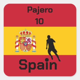 Spaans Voetbal, aanpasbaar Vierkante Sticker