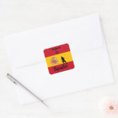 Spaans Voetbal, aanpasbaar Vierkante Sticker (Envelop)
