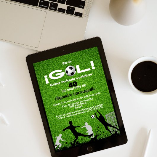 Spaans Voetbal Mannen Verjaardagsfeest Elke Leefti Kaart