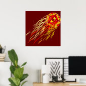 Spaans voetbal van futbol-liefhebbers poster (Thuiskantoor)