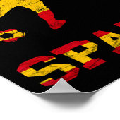 Spaans Voetbalspeler Spanje Vlag Espana Span Poster (Hoek)