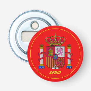 Spaans wapenschild, Spaans bottelopener Button Flesopener