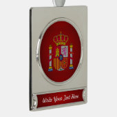 Spaans wapenschild verzilverd banner ornament (Rechts)