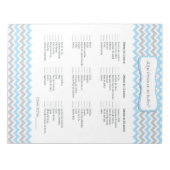 SPAANS Wat zit er in je handtas Baby shower? Notitieblok (Voorkant)