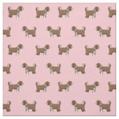 Spaans water Dog roze hond Stof (Swatch)