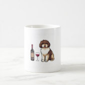 Spaans Water en wijn Grappige hond 1 Koffiemok (Center)