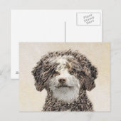 Spaans waterhondenschilderij - Kute Original Dog A Briefkaart (Voorkant / Achterkant)