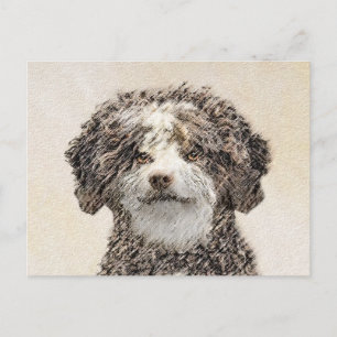 Spaans waterhondenschilderij - Kute Original Dog A Briefkaart