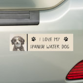 Spaans waterhondenschilderij - Kute Original Dog A Bumpersticker (Op auto)