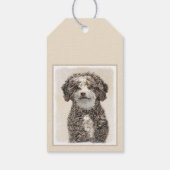 Spaans waterhondenschilderij - Kute Original Dog A Cadeaulabel (Achterkant)