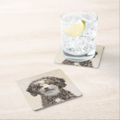 Spaans waterhondenschilderij - Kute Original Dog A Kartonnen Onderzetters (Insitu)