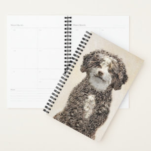 Spaans waterhondenschilderij - Kute Original Dog A Planner