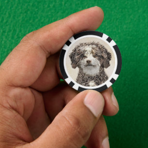 Spaans waterhondenschilderij - Kute Original Dog A Poker Chips