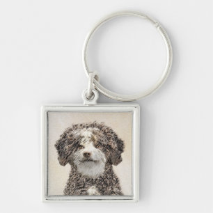 Spaans waterhondenschilderij - Kute Original Dog A Sleutelhanger