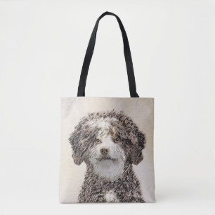Spaans waterhondenschilderij - Kute Original Dog A Tote Bag