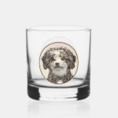 Spaans waterhondenschilderij - Kute Original Dog A Whisky Glas (Achterkant)