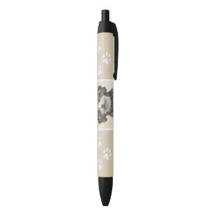 Spaans waterhondenschilderij - Kute Original Dog A Zwarte Inkt Pen