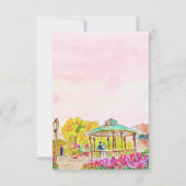 Spaans, Waterverf Floral Old Town RSVP Kaartje (Achterkant)