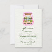 Spaans Waterverf Hacienda Mexicaanse bruiloft Bedankkaart (Voorkant)