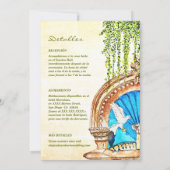 Spaans Waterverf Old Mexico Fountain Wedding Kaart (Achterkant)