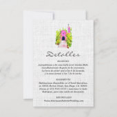 Spaans, Waterverf Roze Kapel Trouwdetails Bedankkaart (Voorkant)