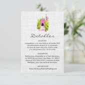 Spaans, Waterverf Roze Kapel Trouwdetails Bedankkaart (Staand voorkant)