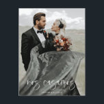 Spaans We Eloped | Post Card Briefkaart<br><div class="desc">Deze aankondiging is een schattige manier om de wereld je trouwdatum te vertellen. U kunt deze kaart aanpassen aan uw behoeften.</div>