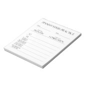 Spaans | Werkwoorden Vervoeging Praktijk Notitieblok (Linkerzijde)