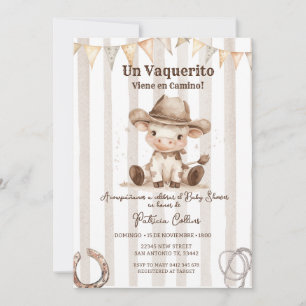 Spaans Western Vaquerito Cowboy Baby shower Kaart