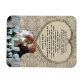 Spaans wit bride en gedicht van de groom magneet (Horizontaal)
