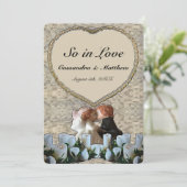 Spaans-witte bruid en bruinbruid kaart (Staand voorkant)