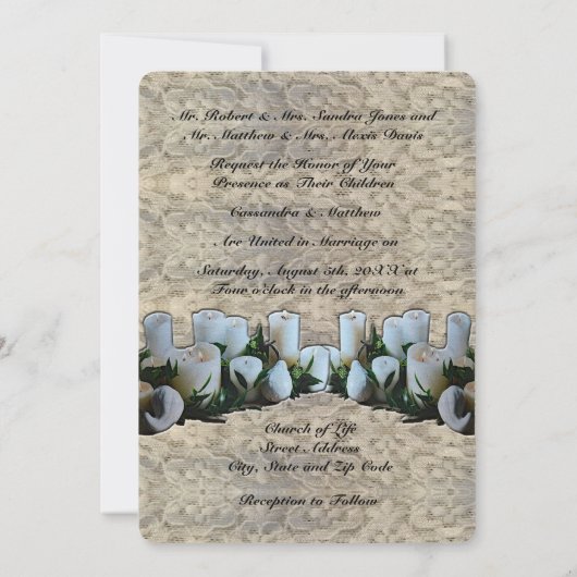 Spaans-witte bruid en bruinbruid kaart (Achterkant)