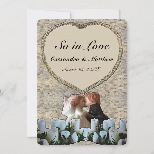 Spaans-witte bruid en bruinbruid kaart (Voorkant)