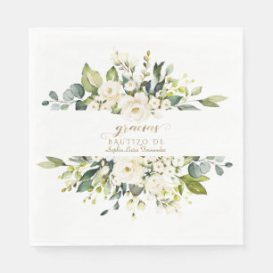 Spaans wondermiddel: witte bloemen meisje: Bautizo Servet