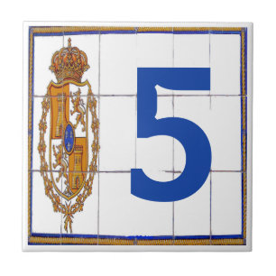 Spaans zegel- en huisnummer tegels tegeltje