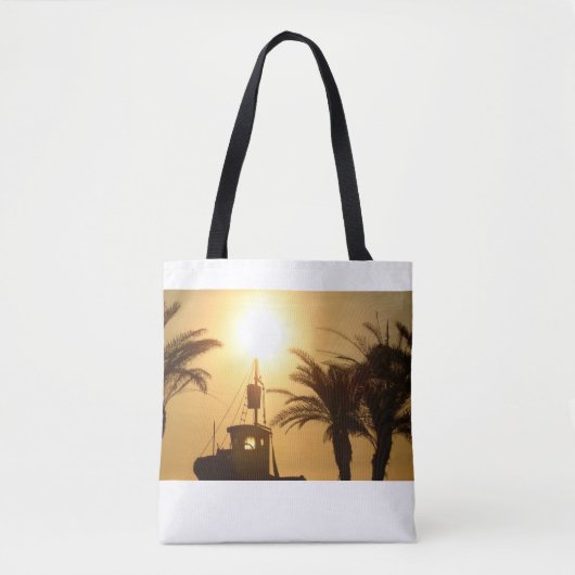 Spaans zonneschip Palms Foto Canvas tas (Voorkant)