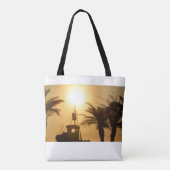 Spaans zonneschip Palms Foto Canvas tas (Achterkant)