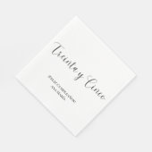 Spaans zwart-wit minimalistisch 35 jarig jubileum servet (Hoek)