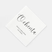 Spaans zwart-wit minimalistische 80ste verjaardag servet (Hoek)