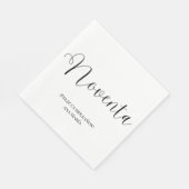 Spaans zwart-wit minimalistische 90ste verjaardag servet (Hoek)