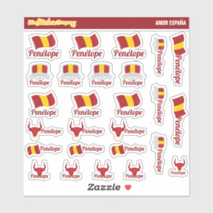 Spaanse aangepaste naamlabels Spanje   Sticker